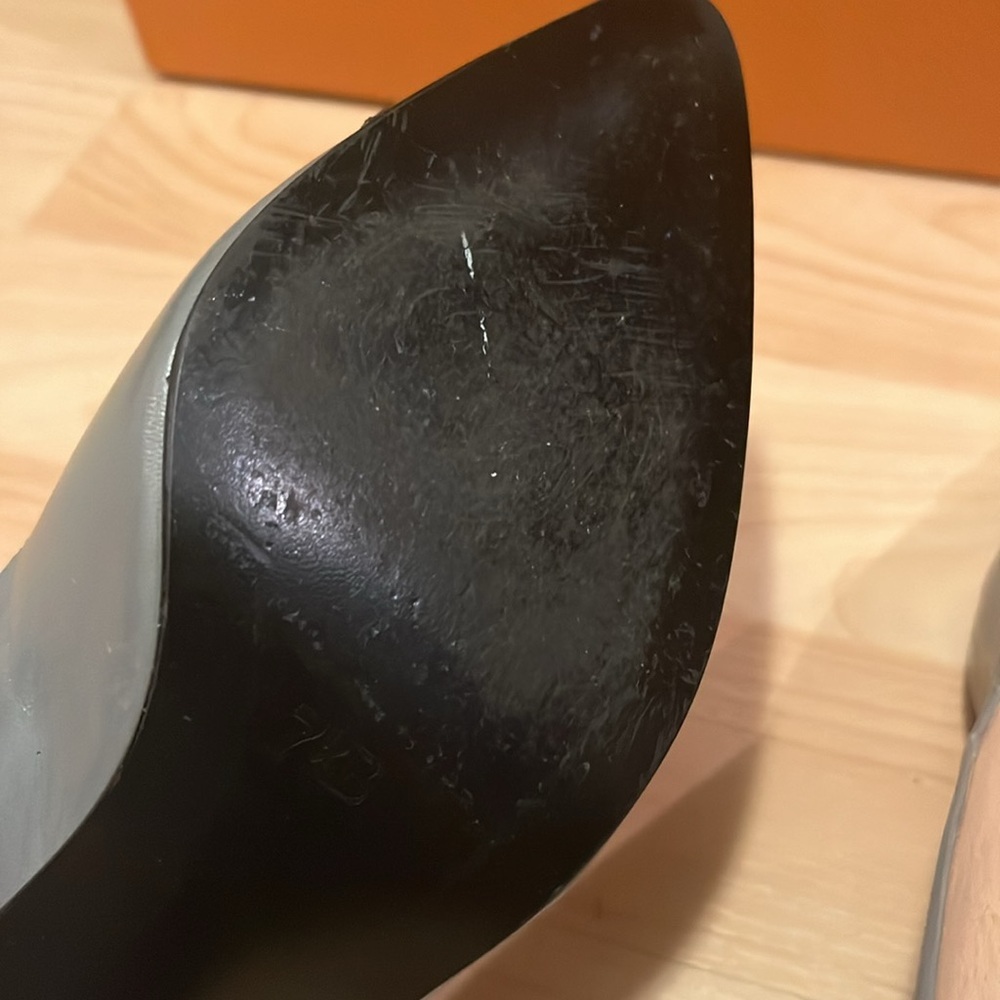 Vintage Pacesetter gray & black sling back heels 7.5‎ - Picture 10 of 13
